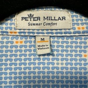 Peter Millar Summer Comfort Polo Shirt Mens Medium Blue SUNGLASSES